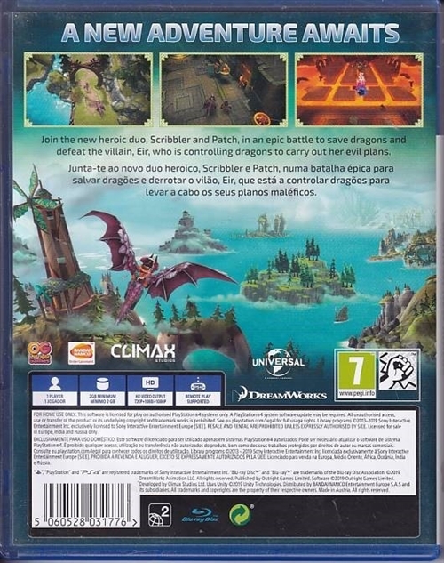 Dreamworks Dragons Dawn of New Riders - PS4 (A Grade) (Genbrug)